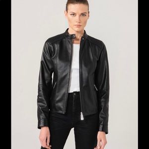 Black leather jacket